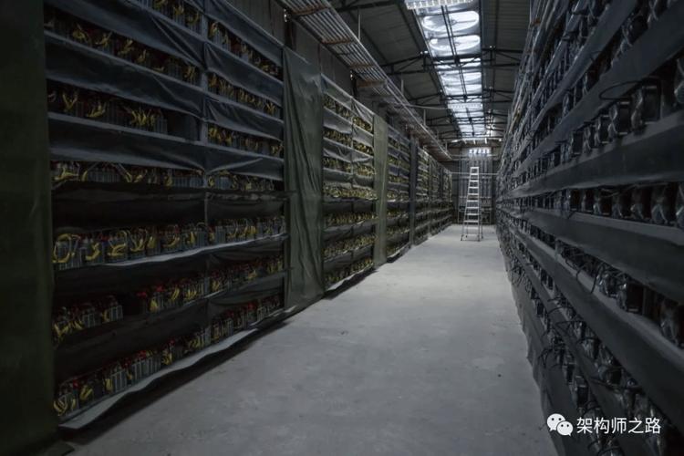 A miner inspecting their mining rig, checking for optimal performance.